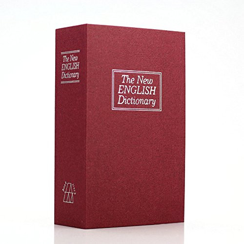Dictionary Book Secret Hidden Security Safe Lock Cash Money Jewellery Locker Box  Red Small