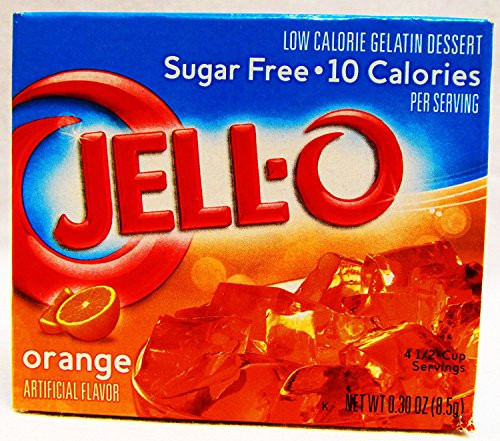 Jell-O Orange Gelatin  Sugar Free  0.3 oz  4-pack