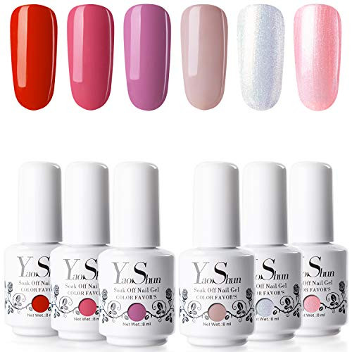 Gel Nail Polish Kit - YaoShun UV Gel Fall Romantic Encounter Series 6 Colors Gel Polish Nail Art Kit Gift Box Soak Off Nail Gel Manicure Nail Polish Kit 8ml Each Gel Nail Polish Kit - YaoShun UV Gel Fall Romantic Encounter Series 6 Colors Gel Polish Nail Art Kit Gift Box Soak Off Nail Gel Manicure Nail Polish Kit 8ml Each