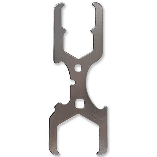 Bdmetals 3 Way Sink Strainer Wrench  Sink Nut Installer Water Pipe Wrench Fits 1-3 4 Inch 2 Inch and 2-1 2 Inch Nuts  Multifunctional Heavy Duty Stainless Steel Water Pipe Tool