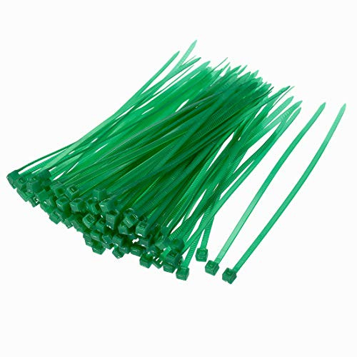 uxcell Nylon Cable Ties 4 Inch Self-Locking Zip Ties 0.09 Inch Width Green 500pcs