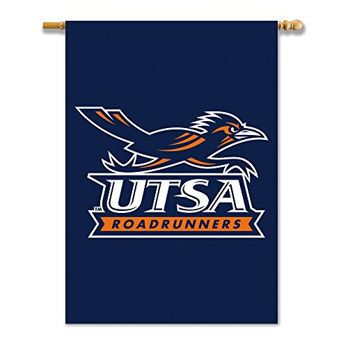 NCAA Texas San Antonio Roadrunners 2-Sided House Banner with Pole Sleeve  Orange  28" x 40