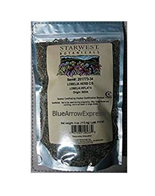 Lobelia Leaf Cut and Sifted Indian Wildcrafted - Lobelia inflata 4 Oz Starwest Botanicals Lobelia Leaf Cut and Sifted Indian Wildcrafted - Lobelia inflata 4 Oz Starwest Botanicals