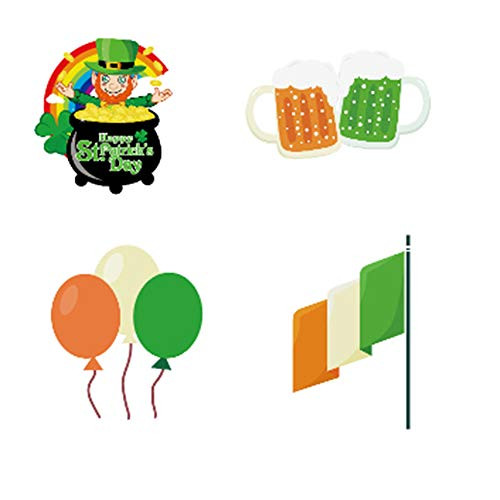 Helimwint St. Patrick's Day Yard Sign Decorations with Stakes  Saint Patty's Day Lawn Outdoor Decor Paddy's Day Irish Leprechaun Shamrock Garden Signage  4pcs-q