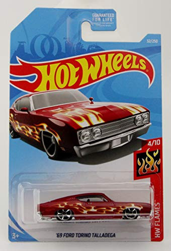 Hot Wheels HW Flames '69 Ford Torino Talladega 4 10  Red  32 250 - Guaranteed for Life
