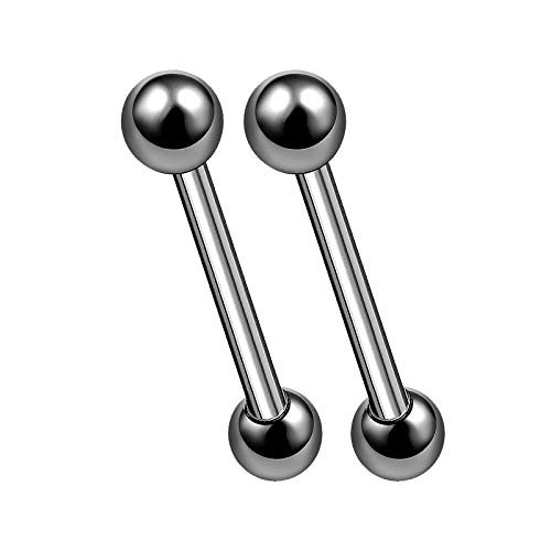 2Pcs Titanium 16 Gauge 5 16 8mm Straight Barbells Piercing Jewelry Cartilage Tragus Helix Rook Daith 3mm Ball M5149