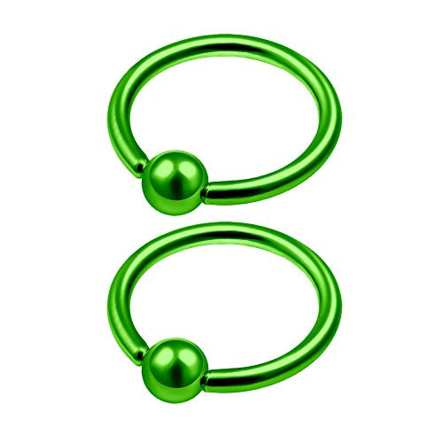 2Pcs Green Titanium 16 Gauge 3 8 10mm Ball Captive Ring Piercing Jewelry Cartilage Tragus Nose Septum Eyebrow 3mm Ball M5354 2Pcs Green Titanium 16 Gauge 3 8 10mm Ball Captive Ring Piercing Jewelry Cartilage Tragus Nose Septum Eyebrow 3mm Ball M5354
