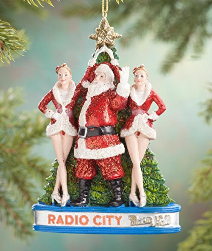 Kurt Adler Radio City Rockettes with Santa and Tree Christmas Ornament