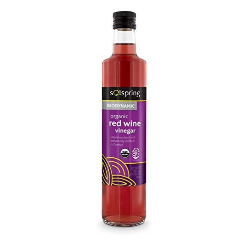 Dr. Mercola Solspring Biodynamic Organic Red Wine Vinegar  16.90 Fl. Oz.   non GMO  Gluten Free  Soy Free  Demeter Certified