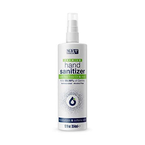 M.D. Science Alcohol-Free Hand Sanitizer Spray with Benzalkonium Chloride Tea Tree Oil and Aloe Vera 12 Oz. M.D. Science Alcohol-Free Hand Sanitizer Spray with Benzalkonium Chloride Tea Tree Oil and Aloe Vera 12 Oz.