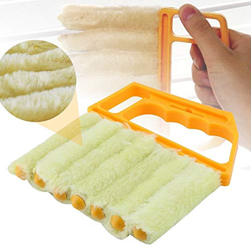 MJEMS Blind Cleaner Tool  Mini Blind Duster Brush Dust Clean Venetian Blind Brush Window Air Conditioner Duster Dirt Cleaner Housework Tool - Yellow MJEMS Blind Cleaner Tool  Mini Blind Duster Brush Dust Clean Venetian Blind Brush Window Air Conditioner Duster Dirt Cleaner Housework Tool - Yellow