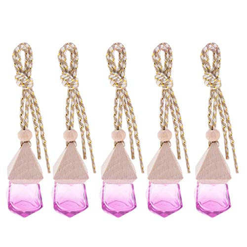 5PCS Car Air Freshener Perfume Bottle Car Hanging Diffuser Bottle Pendant Empty Bottle 6ML - Purple 5PCS Car Air Freshener Perfume Bottle Car Hanging Diffuser Bottle Pendant Empty Bottle 6ML - Purple