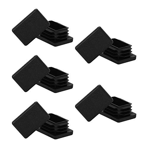1 x 1 1 2 1 x 1.5 Inch Rectangle Tubing End Cap Plastic Plug 10 Pack  1" x 1.5" 1" x 1 1 2" Black Rectangle Tube End Cap Fence Post Pipe Cover Tubing Insert Chair Glide Finishing Plug 1x1.5 End Cap