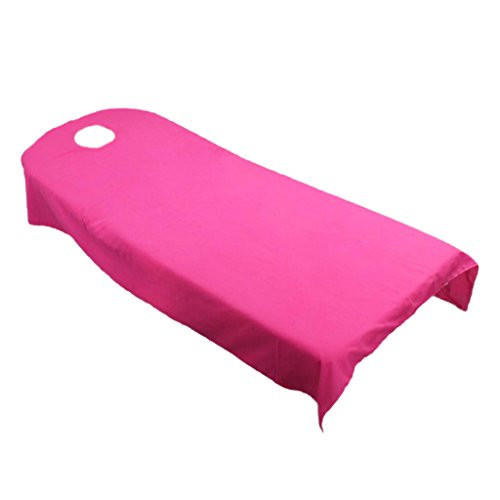 Serenable 120190cm Beauty Salon Bed Sheets SPA Massage Table Cover With Hole - Purple  120x190cm - Hot Pink  120x190cm
