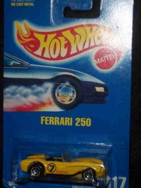 Hot Wheels 117 Ferrari 250 Plastic Base Black Pipes 7-Spoke Wheels Collectible Collector Car Mattel 1 64 Scale Hot Wheels 117 Ferrari 250 Plastic Base Black Pipes 7-Spoke Wheels Collectible Collector Car Mattel 1 64 Scale
