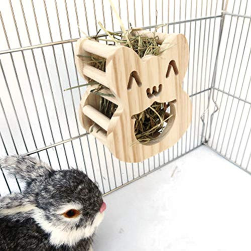 Hay Feeder  Guinea Pig Hay Feeder  Rabbit Hay Feeder  Wooden Hay Feeder  Rabbit Feeder  Wall-mountable Hay Wooden Food Feeding Rack for Guinea Pig  Rabbit  Chinchilla  Feeder Bowls