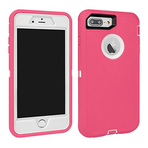 Maxcury Case for iPhone 7 Plus and iPhone 8 Plus, Shockproof Heavy Duty Three Layer Hybrid Sturdy Armor High Impact Resistant iPhone 7 Plus/8 Plus Protective Cover Case (Rose/White) Maxcury Case for iPhone 7 Plus and iPhone 8 Plus, Shockproof Heavy Duty Three Layer Hybrid Sturdy Armor High Impact Resistant iPhone 7 Plus/8 Plus Protective Cover Case (Rose/White)