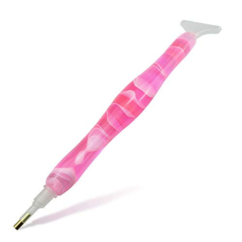 Diamond Painting Pen kit Resin Handturned Stylus Drill Pen for Paint with Diamond Kits Rhinestone Picker Tool for Cross Stich Diamond Painting Point Drill Pen Diamond Painting Fix Tool  Pink
