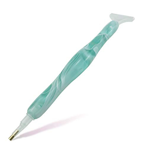 Diamond Painting Pen kit Resin Handturned Stylus Drill Pen for Paint with Diamonds Rhinestone Picker Tool for Cross Stich Diamond Painting Point Drill Pen Diamond Painting Fix Tool  Aquamarine Blue