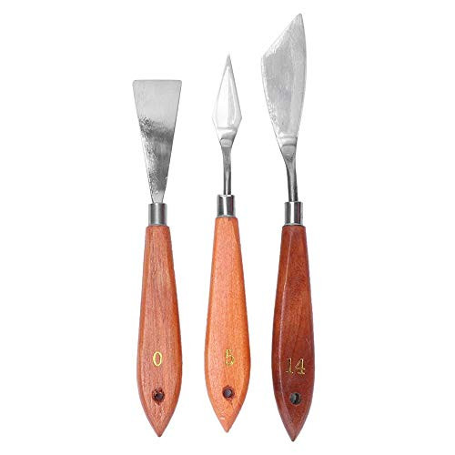 3pcs Artists Palette Knife Set Spatula Palette Knife Painting Mixing Scraper Art Spatula Tools for Oil Painting  Acrylic Mixing