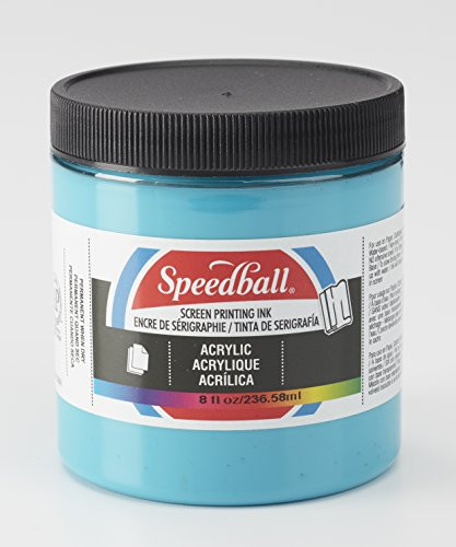 Speedball Acrylic Screen Printing Ink  8-Ounce  Peacock Blue