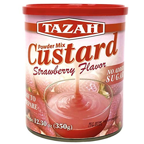 Custard Powder Strawberry Flavor Easy To Prepare Mix No Added Sugar 12.3 Oz ~ 350g