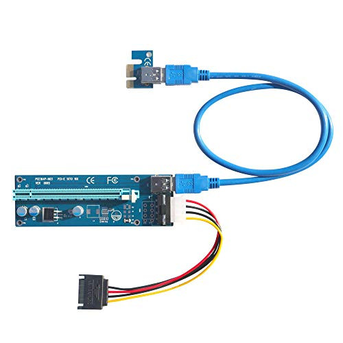 PCIe Riser Card Adapter 4 Pin Molex 1x to 16x For Mining GPU Riser Extension Cable 4 Pin Molex PCI-E to SATA Cable For Bitcoin  and  Crypto Ethereum