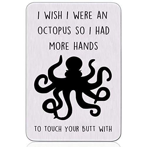 Jakayla Funny Anniversary Card for Husband Boyfriend  Birthday Card for Him  Valentines Day Card Gift for Him  I Wish I Were an Octopus