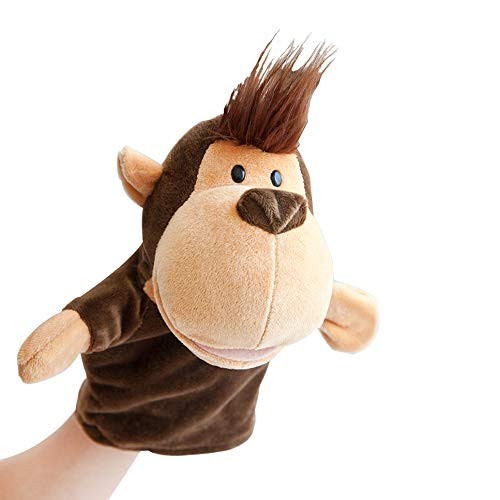 Hand Puppets Jungle Animal Friends with Working Mouth for Imaginative Play, Storytelling, Teaching, Preschool & Role-Play(Monkey)