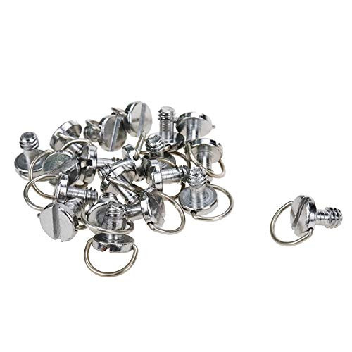 S SYDIEN 20pcs Iron Camera Fixing Screws 1 4" Tripod D Ring Screws Quick Release Plate Mounting Screw Adapter for Camera  Camcorder  Tripod  Quick Release Plate