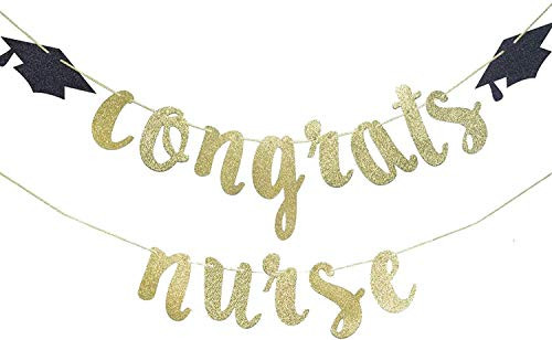 Congrats Nurse Banner Gold Glitter Banner Nurse Graduation Party Decorations RN Graduation Party Supplies. Congrats Nurse Banner Gold Glitter Banner Nurse Graduation Party Decorations RN Graduation Party Supplies.