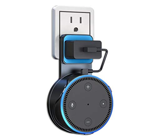 Wall Mount for Echo Dot, AutoSonic Wall Mount Compatible with Echo Dot 2nd Generation, A Space-Saving Solution for Smart Home Speakers, Charging Cable Included