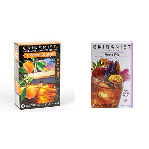 China Mist - Naturally Flavored Tropical Orange Black Iced Tea Bags - Each Tea Bag Yields 1 2 Gallon and Fiesta Fria Black Iced Tea Bags - Each Tea Bag Yields 1 2 Gallon China Mist - Naturally Flavored Tropical Orange Black Iced Tea Bags - Each Tea Bag Yields 1 2 Gallon and Fiesta Fria Black Iced Tea Bags - Each Tea Bag Yields 1 2 Gallon