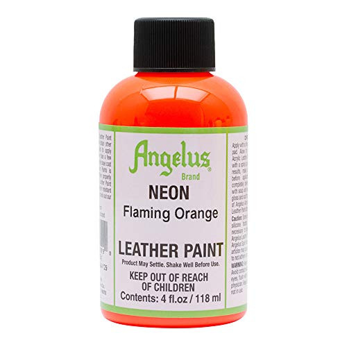 Angelus Leather Paint 4oz Neon Flaming Orange