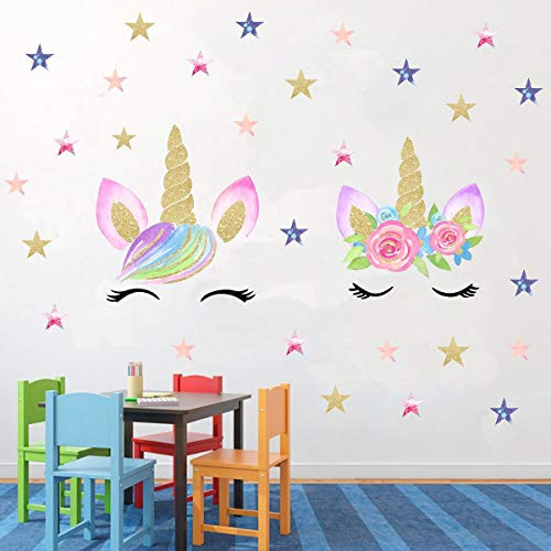 Easu Unicorn Wall Decals Unicorn Star Wall Decals Girls Bedroom Wall Stickers Nursery Kids Room Wall Decor Unicorn Birthday Wall Decals (unicorn1) Easu Unicorn Wall Decals Unicorn Star Wall Decals Girls Bedroom Wall Stickers Nursery Kids Room Wall Decor Unicorn Birthday Wall Decals (unicorn1)