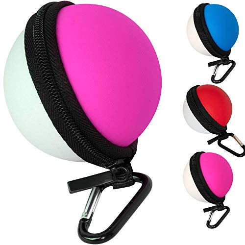 Red or Blue Carrying Case for Nintendo Poke Ball Plus Switch Controller, Accessory for Pokémon Lets Go Pikachu Eevee Game for Nintendo Switch (Pink)