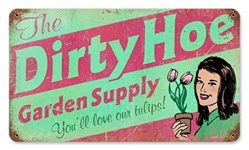 Keviewly Tin Sign Personalized Wall Decor Retro Dirty Hoe Garden Sign Vintage Cafe Coffee and Bar 12 x 8 Inches Metal Signs Keviewly Tin Sign Personalized Wall Decor Retro Dirty Hoe Garden Sign Vintage Cafe Coffee and Bar 12 x 8 Inches Metal Signs