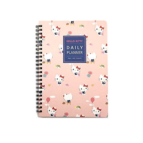 Sanrio Hello Kitty Floral Spiral Daily Notebook Note Pad 1pc  Orange