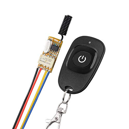 DC 3.7V 5V 6V 7V 9V 12V Wireless Remote Switch 433mhz Remote Control with Relay  Momentary Remote Switch Relay Transmitter and Receiver for Most Small Household Equipment