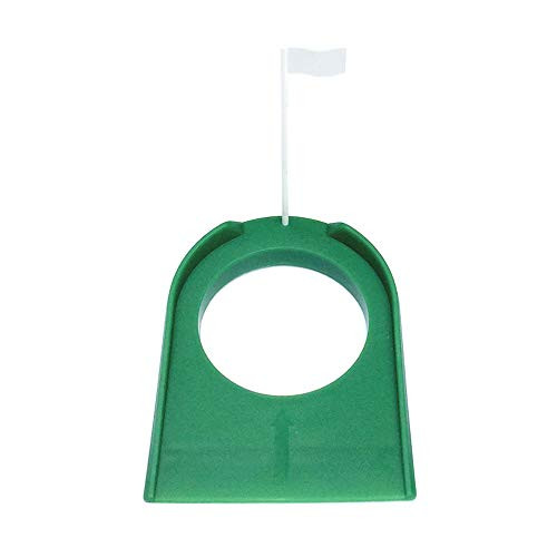 KUWEI Golf Practice Putting Cup Mat with Hole and Flag Plastic for Indoor Outdoor Golf Putting Green Regulation Cup Practice Training Aids