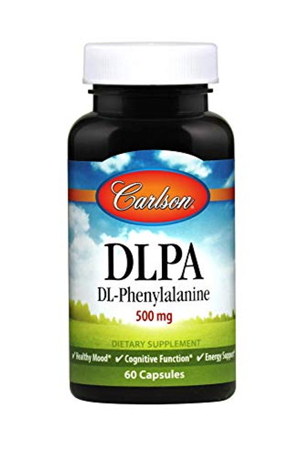 Carlson - DLPA DL-Phenylalanine 500 mg Promotes Healthy Nervous and Endocrine Systems 60 Capsules Carlson - DLPA DL-Phenylalanine 500 mg Promotes Healthy Nervous and Endocrine Systems 60 Capsules