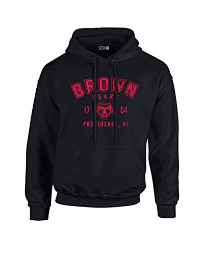 Brown Bears College Arch 50 50 Blended 8 oz Hooded Sweatshirt  XX-Large  Black