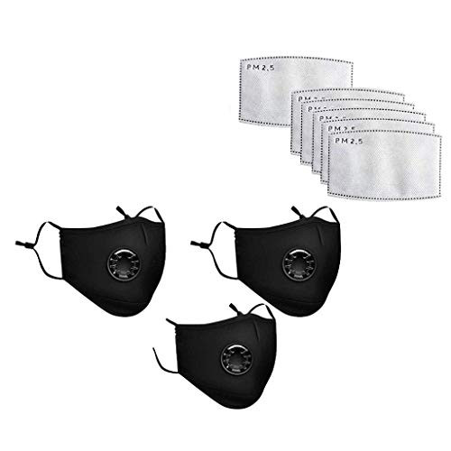 PM2.5 Activated Carbon Filters 5 Layers Replaceable Anti Haze Filter Paper 6pcs FiltersPlus3pcs Masks