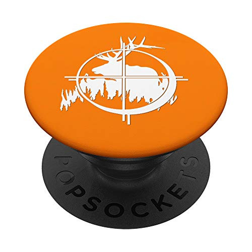 Orange Funny Elk Hunting Buck Doe Stag Fawn Deer Stuff Gear PopSockets PopGrip  Swappable Grip for Phones  and  Tablets