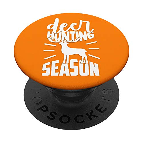 Orange Funny Buck Deer Hunting Season Gear Items Set Idea PopSockets PopGrip  Swappable Grip for Phones  and  Tablets