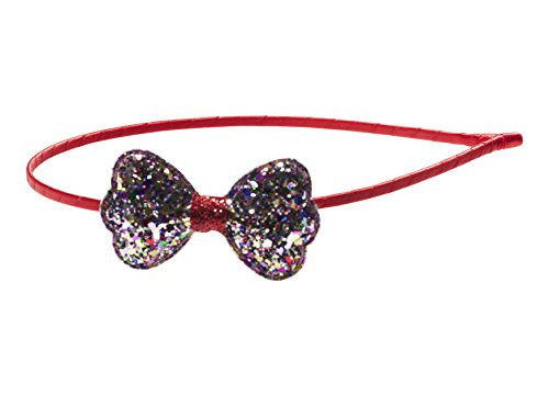 Anna Belen"Isabelle" Glitter Bow Headband O S Red Multi