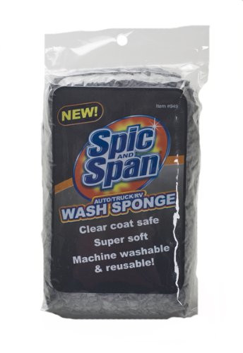 Spic and Span Kleen Maid 00949 Grey One Size Chenille Auto Wash Sponge
