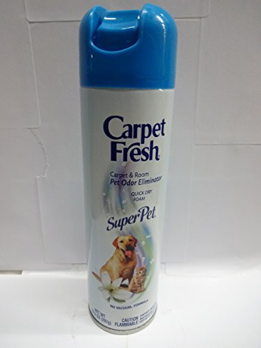 Carpet Fresh No-Vacuum Carpet Cleaner Aerosol  Super Pet  10.5 Ounces