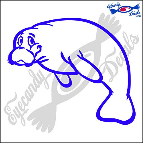 Eyecandy Decals Manatee 1 6" Decal Purple