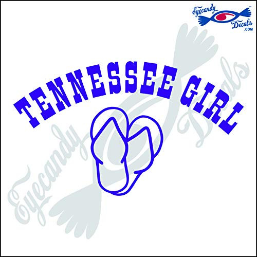 Eyecandy Decals Tennessee Girl Over Sandals 6 INCH Decal Purple
